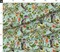 Vintage Birds Falcon Hawk Watercolor Chinoiserie Antiqued Of Prey Blue Green Botanical Custom Printed Fabric by Spoonflower Various Fabrics by the Yard or Fat Quarter